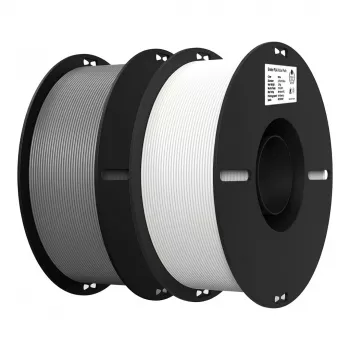Creality PLA+ 3D-printeri filament 1,75 mm, valge + hall, 2 pooli à 1 kg, 3301010365