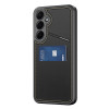 Dux Ducis Rafi II ümbris Samsung Galaxy S25 jaoks alusega ja rahakotiga, must