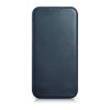 iCarer CE Oil Wax Premium Leather Folio Case magnetiga avatav ümbris iPhone 14 Plus jaoks, MagSafe, sinine (AKI14220707-BU)