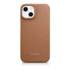 iCarer CE Premium Leather Folio Case magnetiga avatav ümbris iPhone 14 Plus jaoks, MagSafe, pruun (WMI14220715-BN)