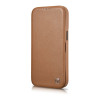 iCarer CE Premium Leather Folio Case magnetiga avatav ümbris iPhone 14 Plus jaoks, MagSafe, pruun (WMI14220715-BN)