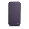 iCarer CE Premium Leather Folio Case magnetiga avatav ümbris iPhone 14 Plus jaoks, MagSafe, tumelilla (WMI14220715-DP)
