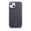 iCarer CE Premium Leather Folio Case magnetiga avatav ümbris iPhone 14 Plus jaoks, MagSafe, tumelilla (WMI14220715-DP)