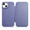 iCarer CE Premium Leather Folio Case nahkümbris Apple iPhone 14 Plus / 15 Plus jaoks, MagSafe, helelilla (ICR413)