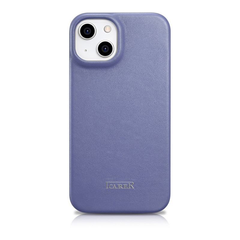 iCarer CE Premium Leather Folio Case nahkümbris Apple iPhone 14 Plus / 15 Plus jaoks, MagSafe, helelilla (ICR413)