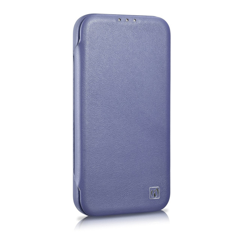 iCarer CE Premium Leather Folio Case nahkümbris Apple iPhone 14 Plus / 15 Plus jaoks, MagSafe, helelilla (ICR413)