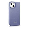 iCarer CE Premium Leather Folio Case nahkümbris Apple iPhone 14 Plus / 15 Plus jaoks, MagSafe, helelilla (ICR413)