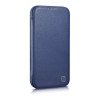 iCarer CE Premium Leather Folio Case magnetiga avatav ümbris iPhone 14 Plus jaoks, MagSafe, sinine (WMI14220715-BU)