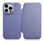 iCarer CE Premium Leather Folio Case nahkümbris Apple iPhone 14 Pro Max jaoks, MagSafe, helelilla (ICR419)