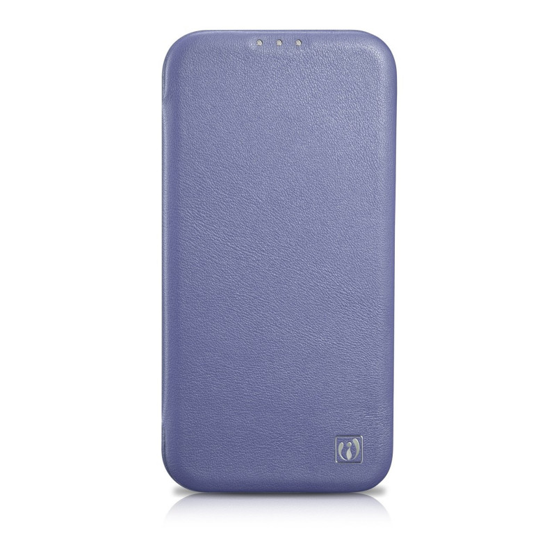 iCarer CE Premium Leather Folio Case nahkümbris Apple iPhone 14 Pro Max jaoks, MagSafe, helelilla (ICR419)