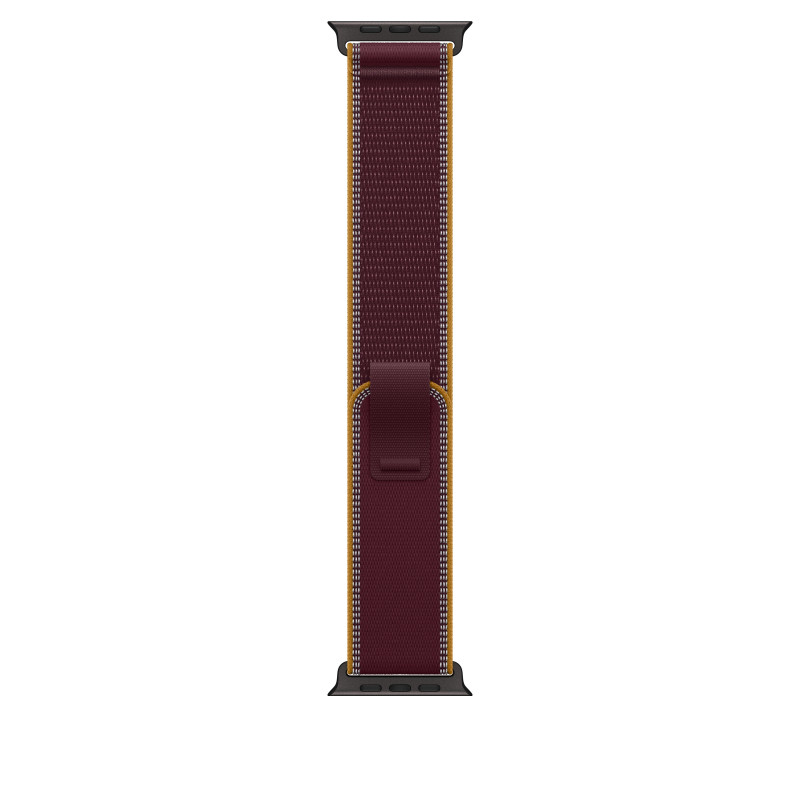 Apple Trail Loop nutikella rihm 49 mm, burgundiapunane, M/L, musta titaani viimistlus, MKA94ZM/A