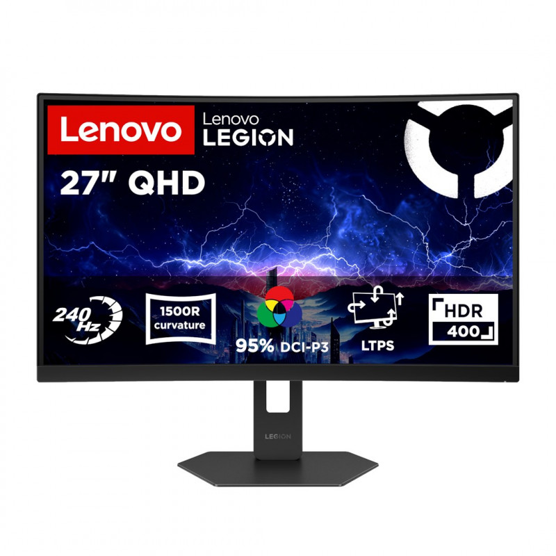 Lenovo Legion 27Q-2c mängumonitor, 27-tolline, WQHD, 240 Hz, kumer, 67EFGAC1EU
