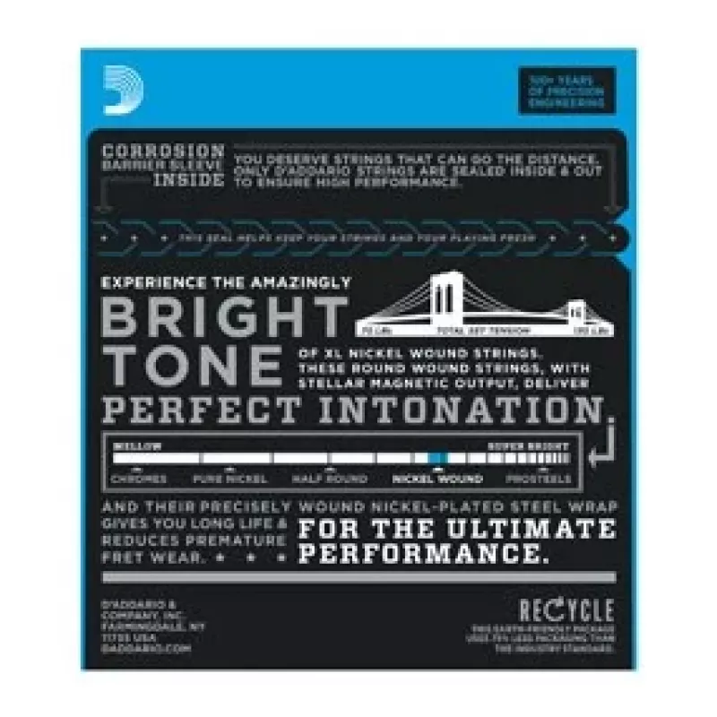 Daddario D'Addario EXL110 Regular Light elektrikitarri keeled, 10-46