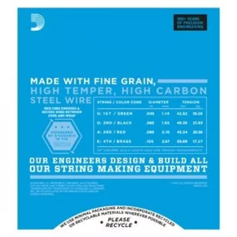 Daddario D'Addario EXL165 bassikitarri keeled, Regular Light 45–105