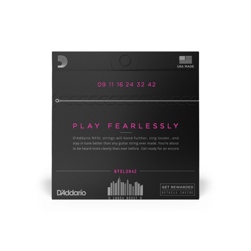 Daddario D'Addario NYXL0942 elektrikitarri keeled, 09–42
