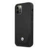 BMW BMHCP12LRSWPK Perforate nahkne kõva ümbris mudelile Apple iPhone 12 Pro Max, must