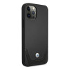 BMW BMHCP12LRSWPK Perforate nahkne kõva ümbris mudelile Apple iPhone 12 Pro Max, must
