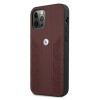 BMW BMHCP12MRSPPR Curve Perforate nahkne kõva ümbris mudelile Apple iPhone 12 / 12 Pro, punane