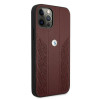 BMW BMHCP12MRSPPR Curve Perforate nahkne kõva ümbris mudelile Apple iPhone 12 / 12 Pro, punane