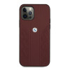 BMW BMHCP12LRSPPR Curve Perforate nahkne kõva ümbris mudelile Apple iPhone 12 Pro Max, punane