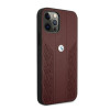 BMW BMHCP12LRSPPR Curve Perforate nahkne kõva ümbris mudelile Apple iPhone 12 Pro Max, punane