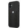 BMW BMHCP12SRSPPK Curve Perforate nahkne kõva ümbris mudelile Apple iPhone 12 mini, must