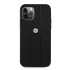 BMW BMHCP12MRSPPK Curve Perforate nahkne kõva ümbris mudelile Apple iPhone 12 / 12 Pro, must