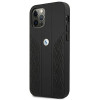 BMW BMHCP12LRSPPK Curve Perforate nahkne kõva ümbris mudelile Apple iPhone 12 Pro Max, must