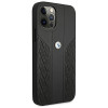 BMW BMHCP12LRSPPK Curve Perforate nahkne kõva ümbris mudelile Apple iPhone 12 Pro Max, must