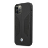 BMW BMHCP12LRSCSK Perforate Sides nahkne kõva ümbris mudelile Apple iPhone 12 Pro Max, must