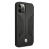 BMW BMHCP12LRSCSK Perforate Sides nahkne kõva ümbris mudelile Apple iPhone 12 Pro Max, must