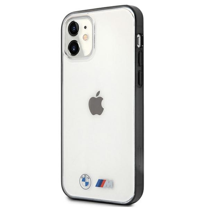 BMW BMHCP12SMBTOK Sandblast kõva ümbris Apple iPhone 12 mini jaoks, läbipaistev