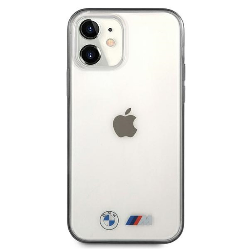 BMW BMHCP12SMBTOK Sandblast kõva ümbris Apple iPhone 12 mini jaoks, läbipaistev