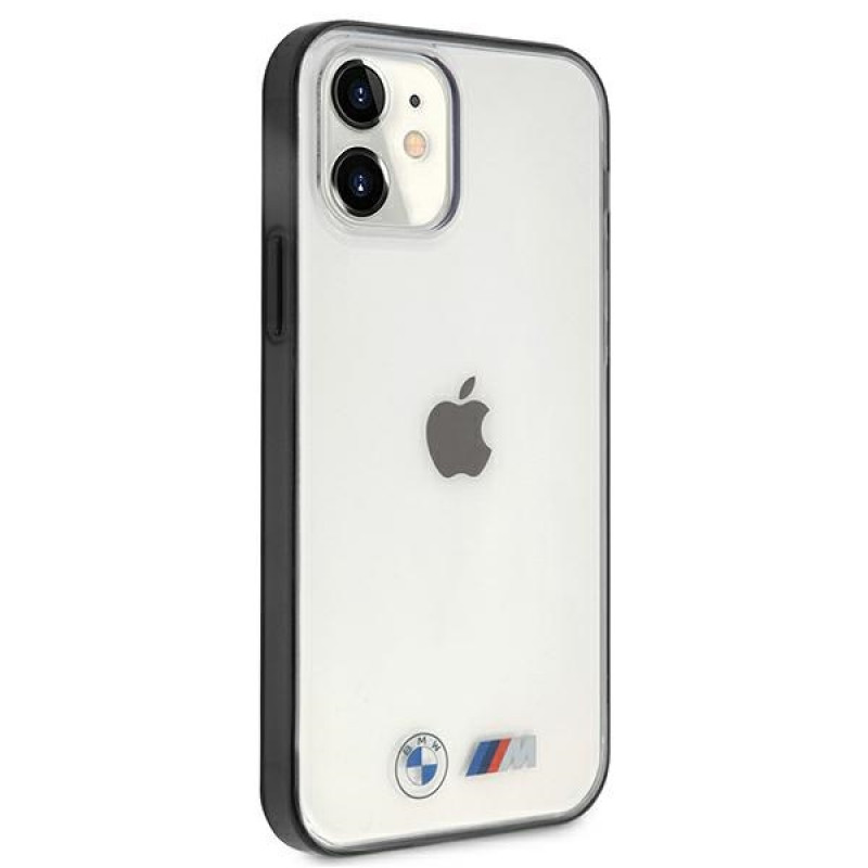 BMW BMHCP12SMBTOK Sandblast kõva ümbris Apple iPhone 12 mini jaoks, läbipaistev