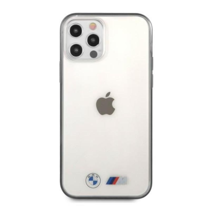 BMW BMHCP12LMBTOK Sandblast kõva ümbris Apple iPhone 12 Pro Max jaoks, läbipaistev