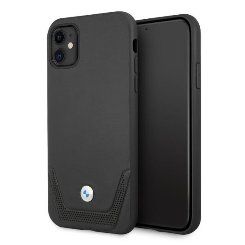 BMW BMHCN61RSWPK Leather Perforate kõva ümbris Apple iPhone 11 jaoks, must