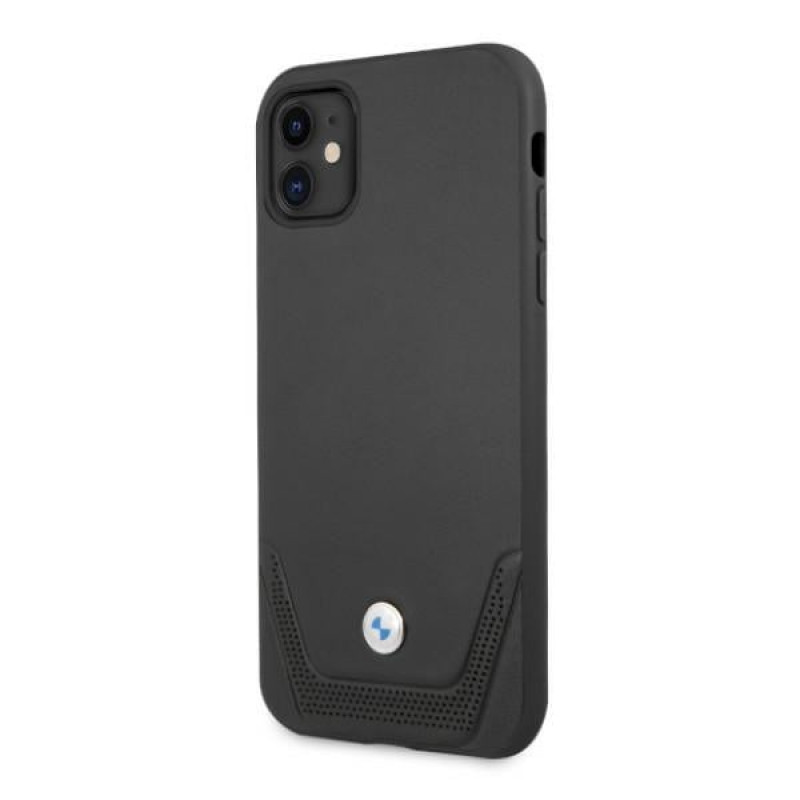BMW BMHCN61RSWPK Leather Perforate kõva ümbris Apple iPhone 11 jaoks, must