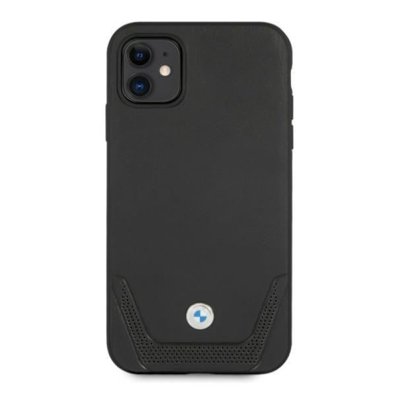 BMW BMHCN61RSWPK Leather Perforate kõva ümbris Apple iPhone 11 jaoks, must