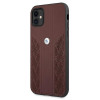 BMW BMHCN61RSPPR Leather Curve Perforate kõva ümbris Apple iPhone 11 jaoks, punane