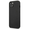 Mercedes-AMG AMHCP13MDOLBK Leather Hot Stamped kõva ümbris Apple iPhone 13 jaoks, must