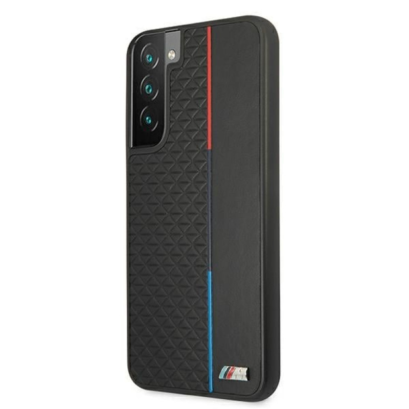 BMW BMHCS22MTRTBK kõva ümbris Samsung Galaxy S22+ jaoks, M Collection Triangles, must