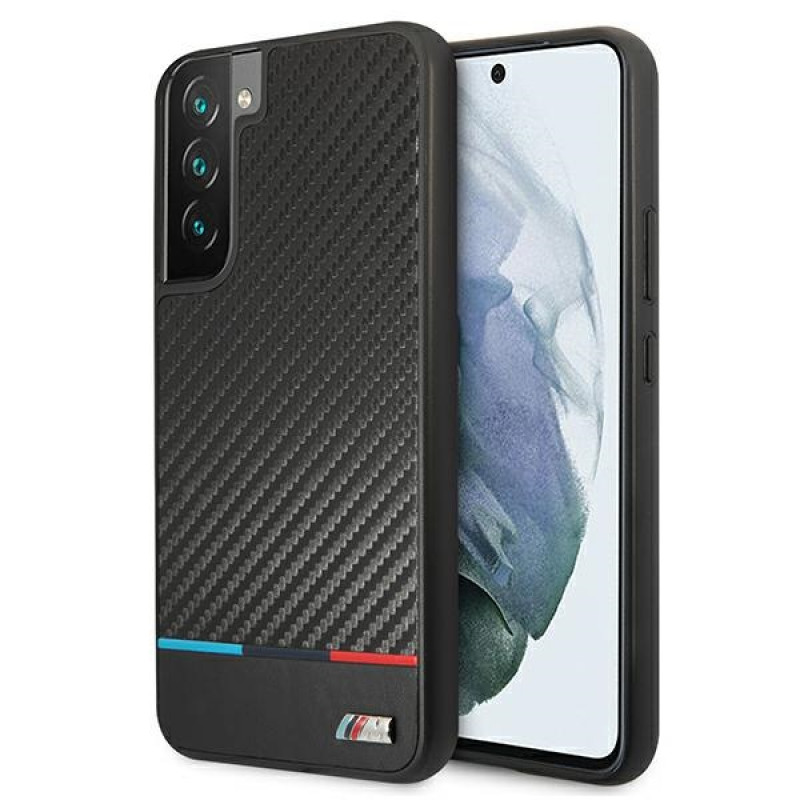 BMW BMHCS22MPUCARTCBK kõva ümbris Samsung Galaxy S22+ jaoks, M Collection Triangles, must