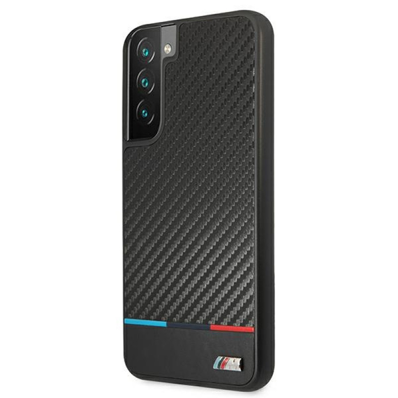 BMW BMHCS22MPUCARTCBK kõva ümbris Samsung Galaxy S22+ jaoks, M Collection Triangles, must