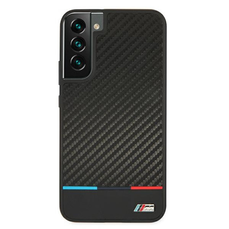 BMW BMHCS22MPUCARTCBK kõva ümbris Samsung Galaxy S22+ jaoks, M Collection Triangles, must