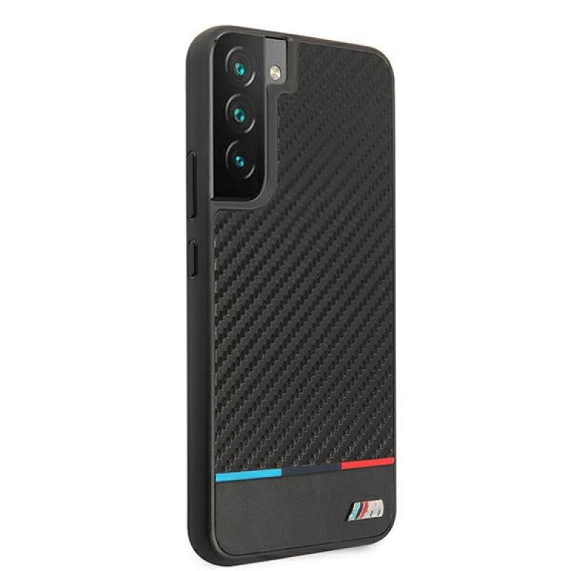 BMW BMHCS22MPUCARTCBK kõva ümbris Samsung Galaxy S22+ jaoks, M Collection Triangles, must