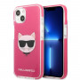 Karl Lagerfeld KLHCP13STPECPI kõva ümbris Apple iPhone 13 mini 5,4″ jaoks, Choupette Head, fuksiapunane
