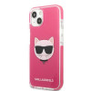 Karl Lagerfeld KLHCP13STPECPI kõva ümbris Apple iPhone 13 mini 5,4″ jaoks, Choupette Head, fuksiapunane