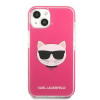 Karl Lagerfeld KLHCP13STPECPI kõva ümbris Apple iPhone 13 mini 5,4″ jaoks, Choupette Head, fuksiapunane