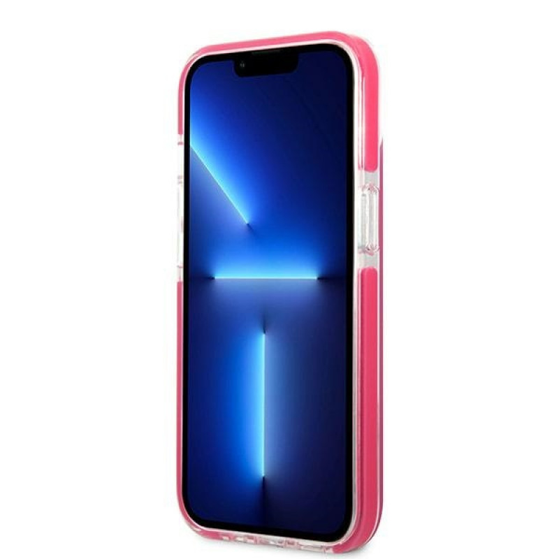 Karl Lagerfeld KLHCP13STPECPI kõva ümbris Apple iPhone 13 mini 5,4″ jaoks, Choupette Head, fuksiapunane