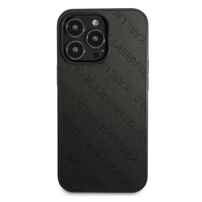 Karl Lagerfeld KLHCP13LPTLK kõva ümbris Apple iPhone 13 Pro jaoks, Perforated Allover, must
